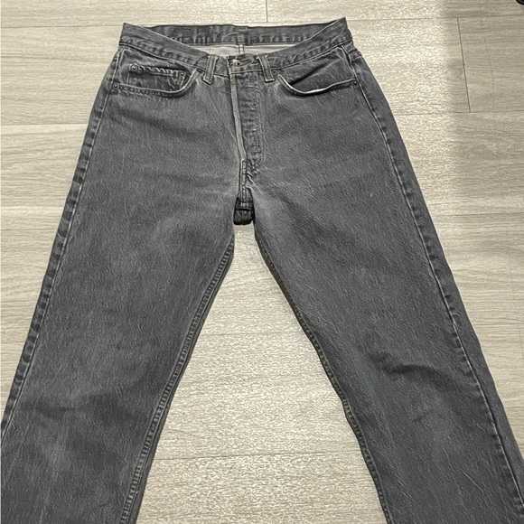 Vintage Levi’s 501 70s button fly faded black black jeans made in USA - Picture 8 of 10